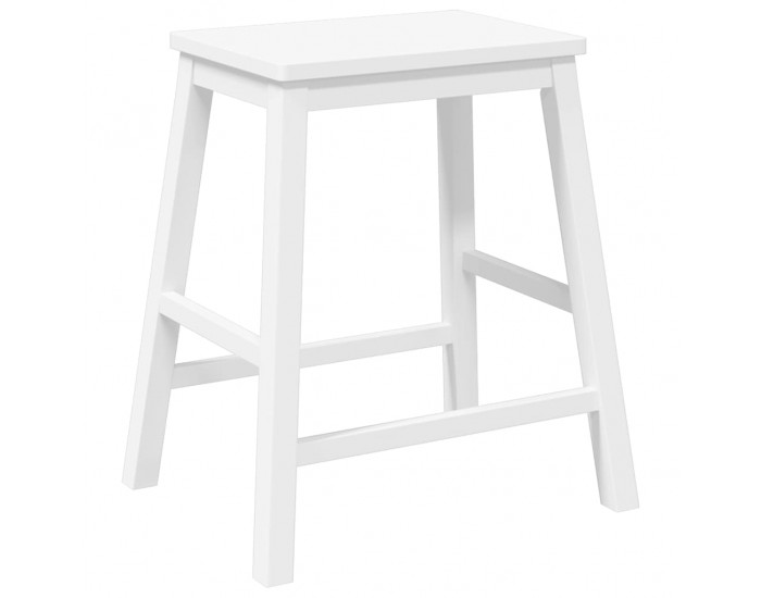 Sonata H Бар столове 2 бр Бяла масивна дървесина гума