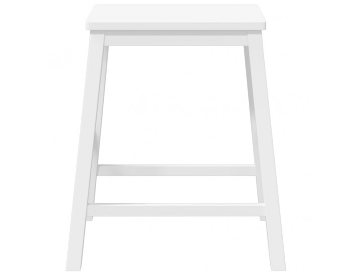 Sonata H Бар столове 2 бр Бяла масивна дървесина гума