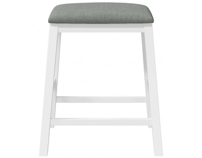 Sonata H Бар столове с възглавници 2 бр Бяла масивна дървесина гума Sonata H Бар столове с възглавници 2 бр Бяла масивна дървесина гума