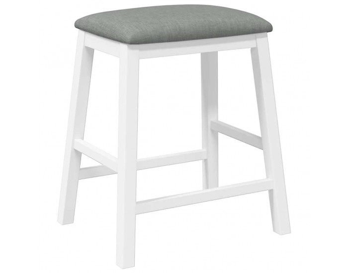 Sonata H Бар столове с възглавници 2 бр Бяла масивна дървесина гума Sonata H Бар столове с възглавници 2 бр Бяла масивна дървесина гума