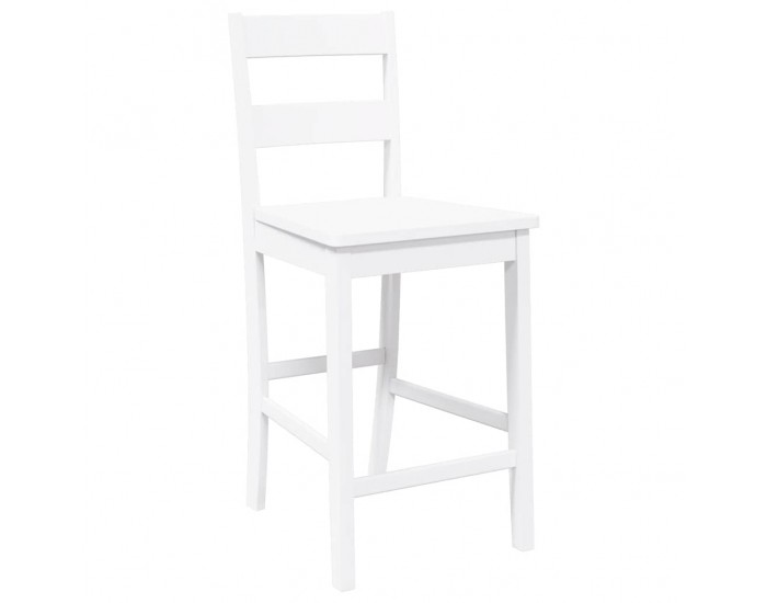 Sonata H Бар столове 2 бр Бяла масивна дървесина гума