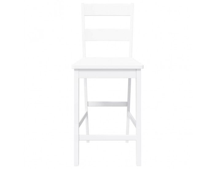 Sonata H Бар столове 2 бр Бяла масивна дървесина гума