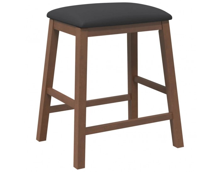 Sonata H Бар столове с възглавници 2 бр Кафяв масивна дървесина гума