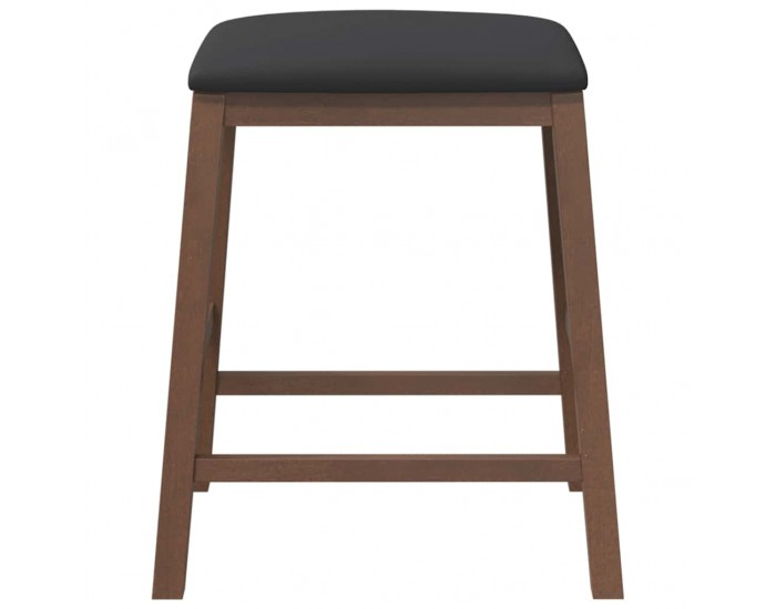 Sonata H Бар столове с възглавници 2 бр Кафяв масивна дървесина гума