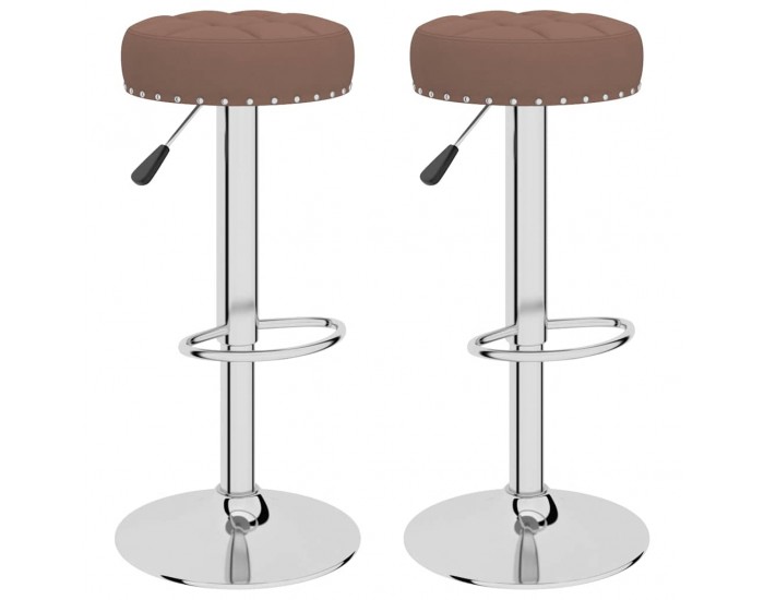 Sonata H Бар табуретки, 2 бр, кафяви, текстил