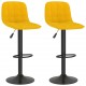Sonata H Бар табуретки, 2 бр, жълти, кадифе