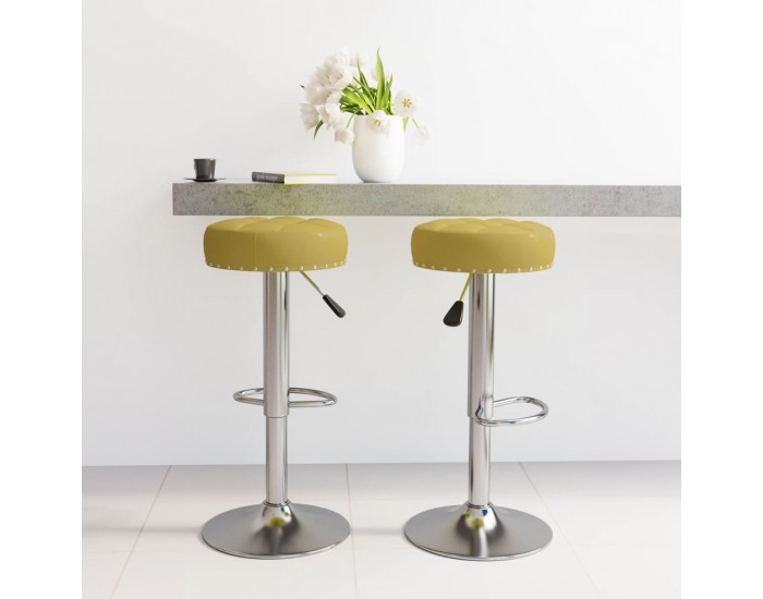 Sonata H Бар табуретки, 2 бр, зелени, текстил