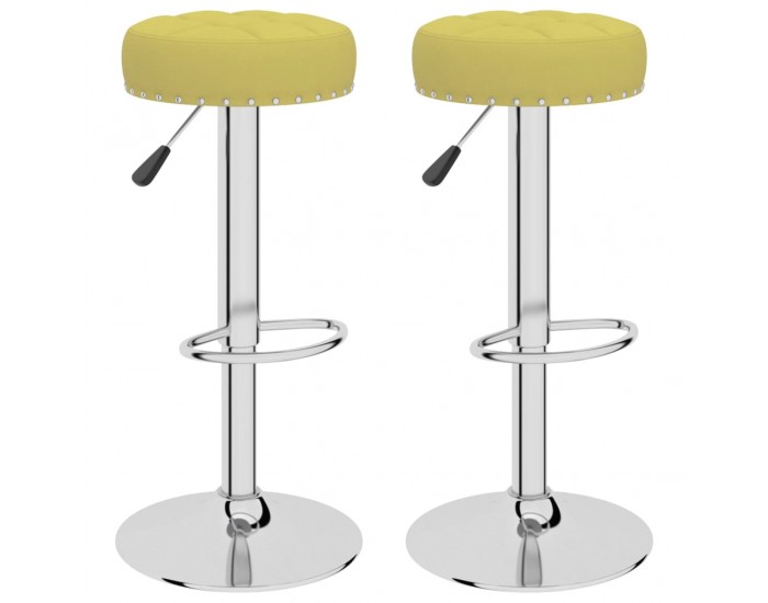 Sonata H Бар табуретки, 2 бр, зелени, текстил