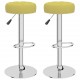 Sonata H Бар табуретки, 2 бр, зелени, текстил