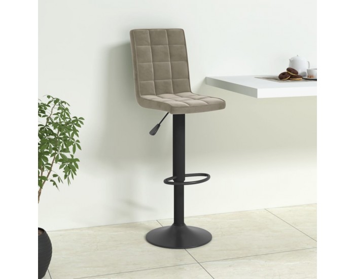 Sonata H Бар табуретка, светлосива, кадифе Sonata H Бар табуретка, светлосива, кадифе