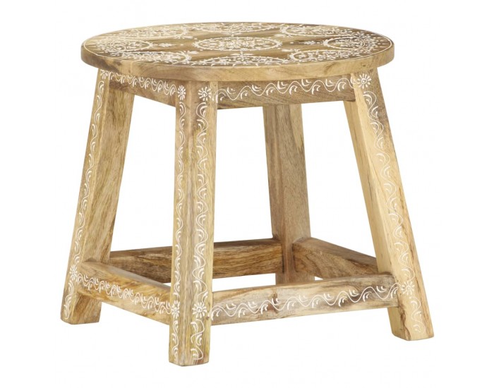 287445 Sonata H Hand-painted Stool 38x38x35 cm Solid Mango Wood 287445 Sonata H Hand-painted Stool 38x38x35 cm Solid Mango Wood