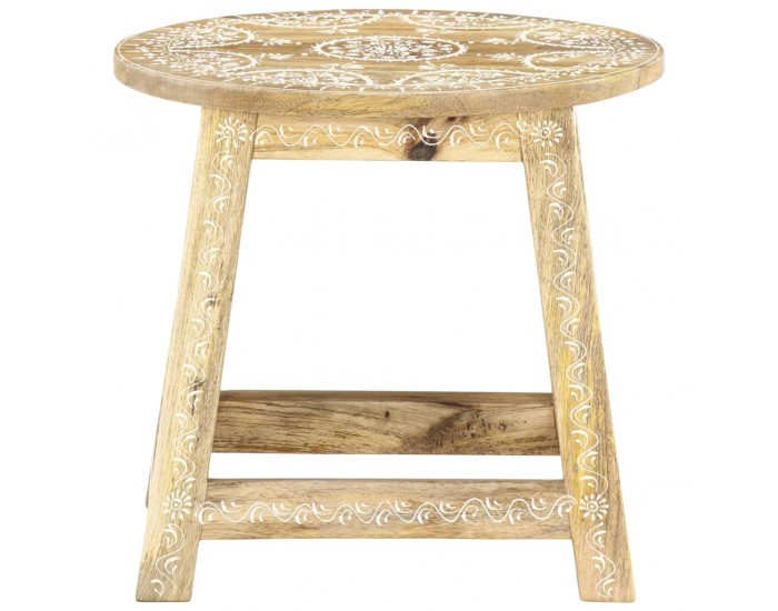 287445 Sonata H Hand-painted Stool 38x38x35 cm Solid Mango Wood 287445 Sonata H Hand-painted Stool 38x38x35 cm Solid Mango Wood
