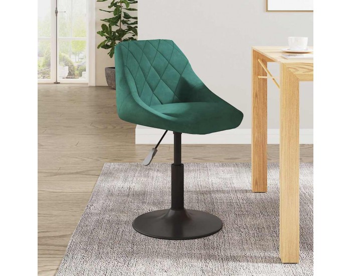 Sonata H Бар табуретка, тъмнозелена, кадифе