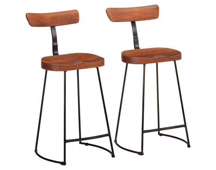 Sonata H Бар табуретки, 2 бр, 49x43x88 см, мангово масив дърво