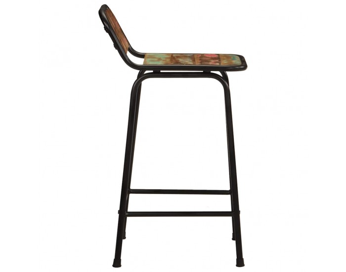 Sonata H Бар табуретки, 4 бр, 46x35,5x80 см, регенерирана дървесина