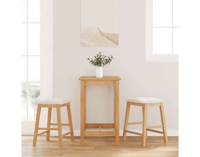 Sonata H Бар столове с възглавници 2 бр масивна дървесина гума