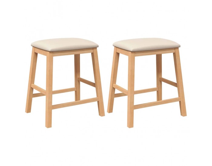 Sonata H Бар столове с възглавници 2 бр масивна дървесина гума