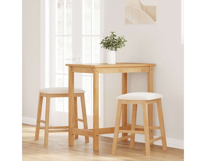 Sonata H Бар столове с възглавници 2 бр масивна дървесина гума