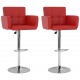 Sonata H Бар табуретки, 2 бр, червени, изкуствена кожа