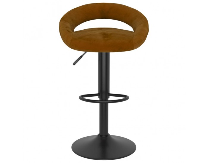 Sonata H Бар табуретки, 2 бр, кафяви, кадифе