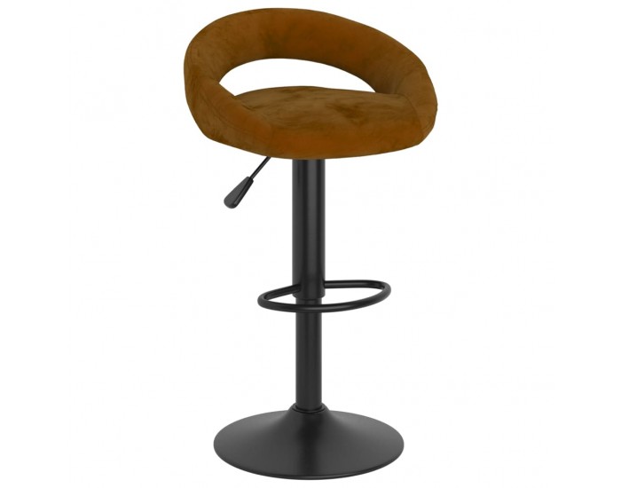 Sonata H Бар табуретки, 2 бр, кафяви, кадифе