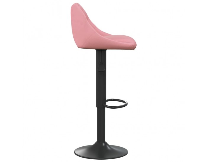 Sonata H Бар табуретка, розова, кадифе