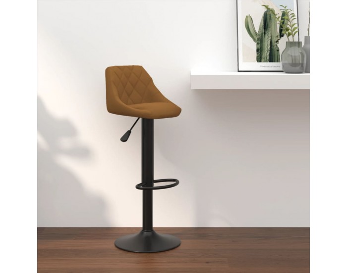 Sonata H Бар табуретка, кафява, кадифе