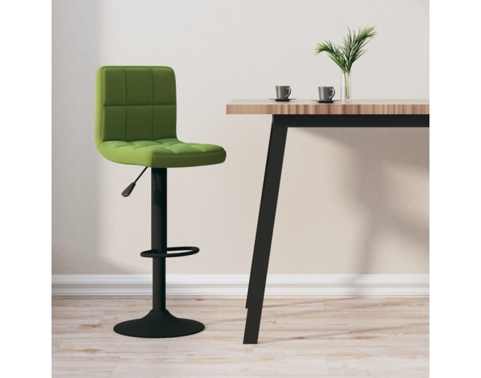 Sonata H Бар табуретка, светлозелена, кадифе