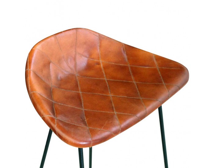 Sonata H Бар столове, 4 бр, естествена кожа, кафяви