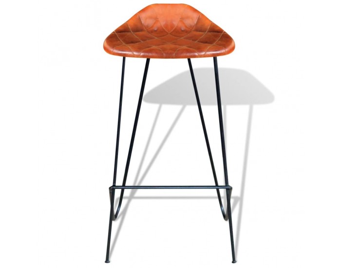 Sonata H Бар столове, 4 бр, естествена кожа, кафяви