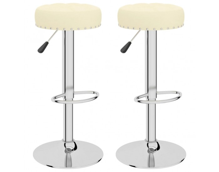 Sonata H Бар табуретки, 2 бр, кремави, текстил