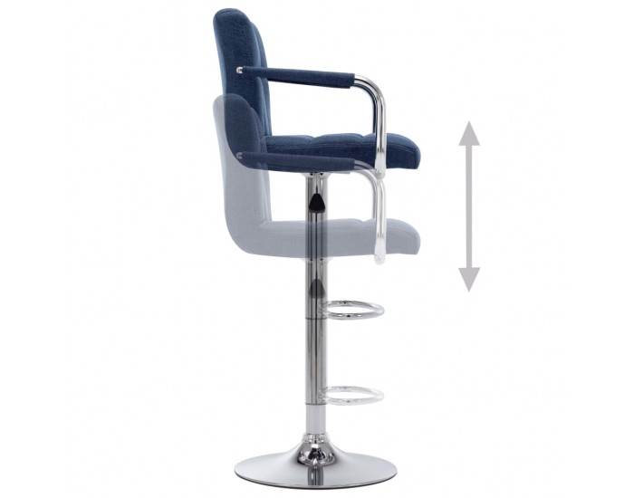 Sonata H Бар стол, син, текстил