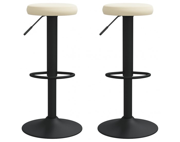 Sonata H Бар табуретки, 2 бр, кремави, кадифе Sonata H Бар табуретки, 2 бр, кремави, кадифе