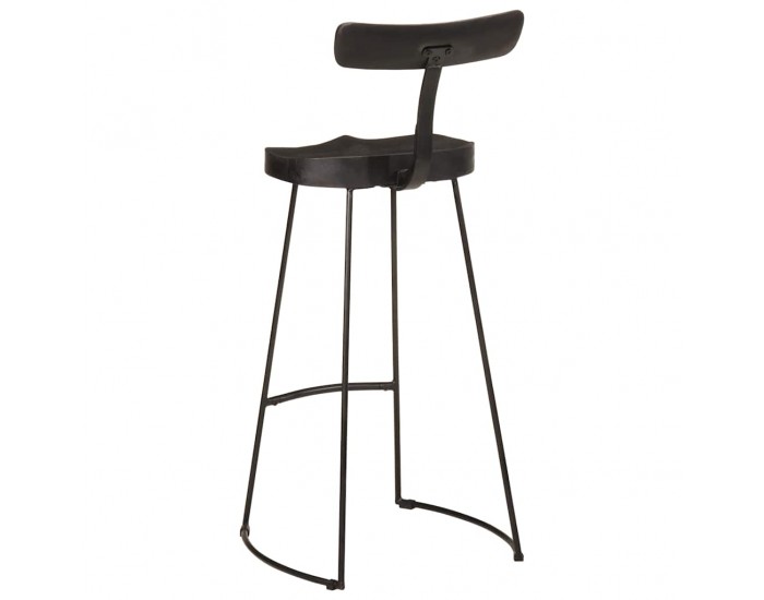 Sonata H Бар столове 2 бр. черни 49x43x103 cm масивна дървесина манго