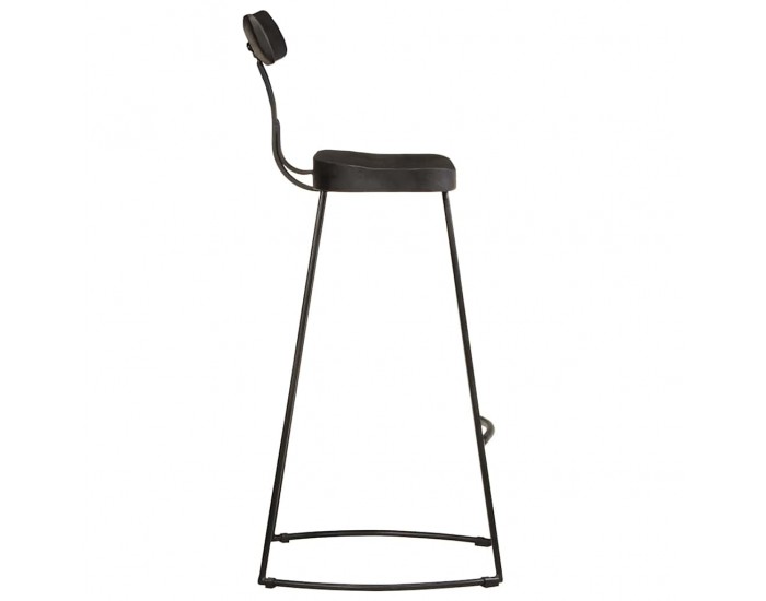 Sonata H Бар столове 2 бр. черни 49x43x103 cm масивна дървесина манго