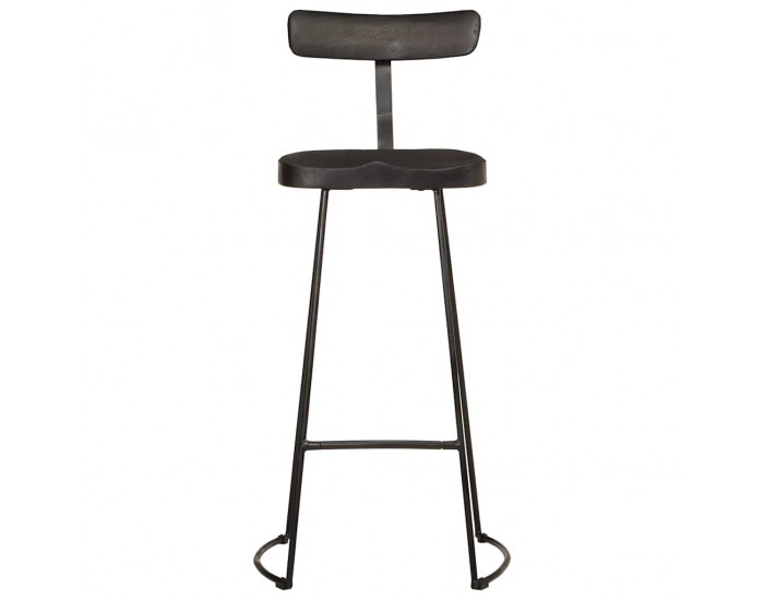 Sonata H Бар столове 2 бр. черни 49x43x103 cm масивна дървесина манго