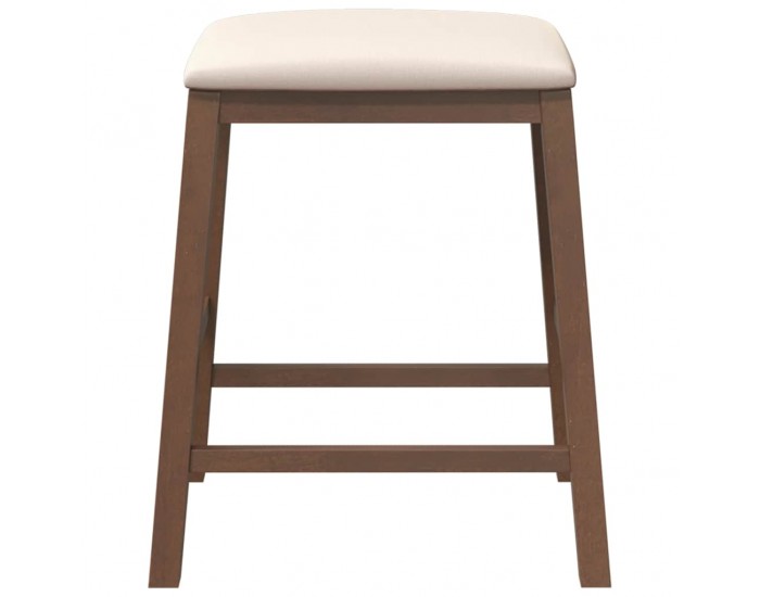 Sonata H Бар столове с възглавници 2 бр Кафяв масивна дървесина гума