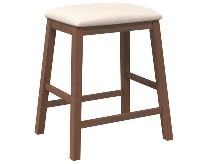 Sonata H Бар столове с възглавници 2 бр Кафяв масивна дървесина гума