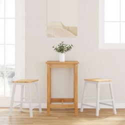 Sonata H Бар столове 2 бр Бяла масивна дървесина гума Sonata H Бар столове 2 бр Бяла масивна дървесина гума - Бар столове