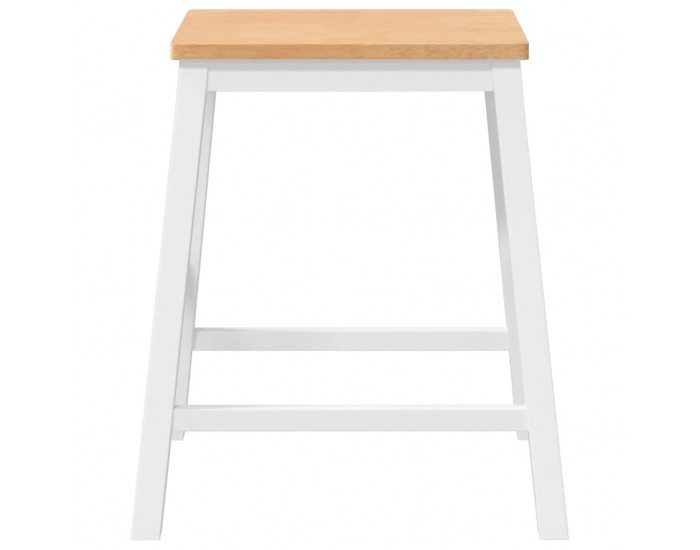 Sonata H Бар столове 2 бр Бяла масивна дървесина гума