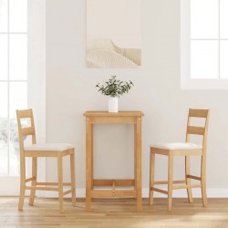 Sonata H Бар столове с възглавници 2 бр Естествено масивно дърво Гума - Столове