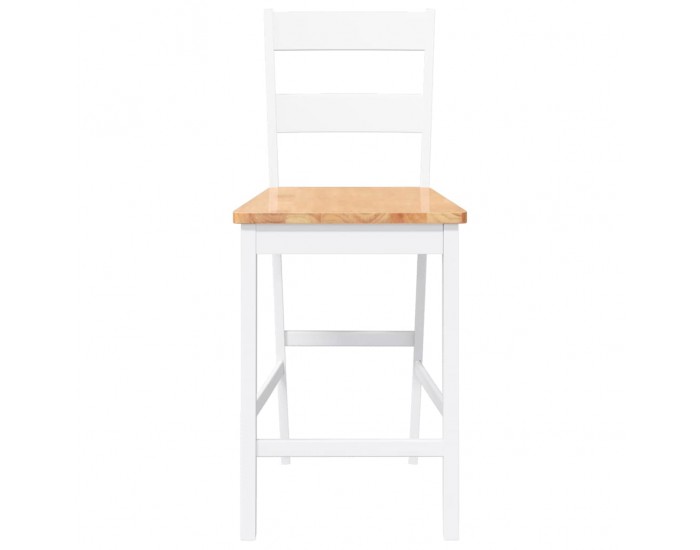 Sonata H Бар столове 2 бр Бяла масивна дървесина гума