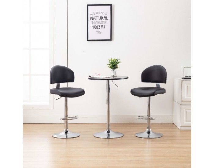 Sonata H Бар табуретки, 2 бр, черни, изкуствена кожа Sonata H Бар табуретки, 2 бр, черни, изкуствена кожа