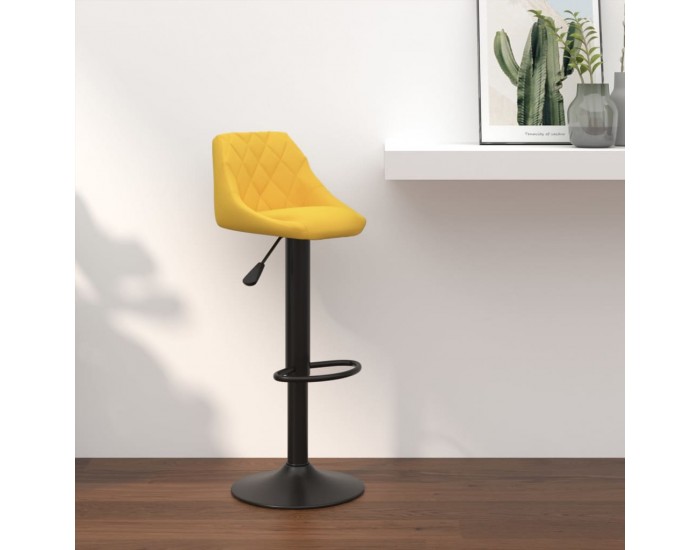 Sonata H Бар табуретка, горчица жълто, кадифе