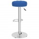 Sonata H Бар табуретки, 2 бр, сини, текстил