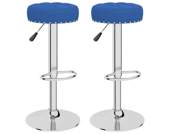 Sonata H Бар табуретки, 2 бр, сини, текстил