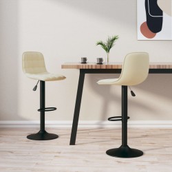 Sonata H Бар табуретки, 2 бр, кремави, кадифе Sonata H Бар табуретки, 2 бр, кремави, кадифе - Бар столове