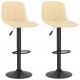 Sonata H Бар табуретки, 2 бр, кремави, кадифе Sonata H Бар табуретки, 2 бр, кремави, кадифе