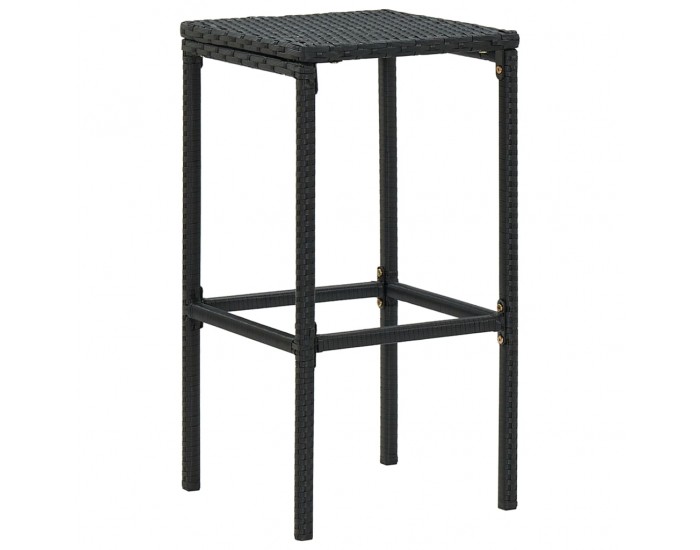 Sonata H Бар табуретки с възглавници, 3 бр, черен полиратан Sonata H Бар табуретки с възглавници, 3 бр, черен полиратан