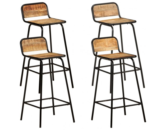 Sonata H Бар столове, 4 бр, мангово дърво масив